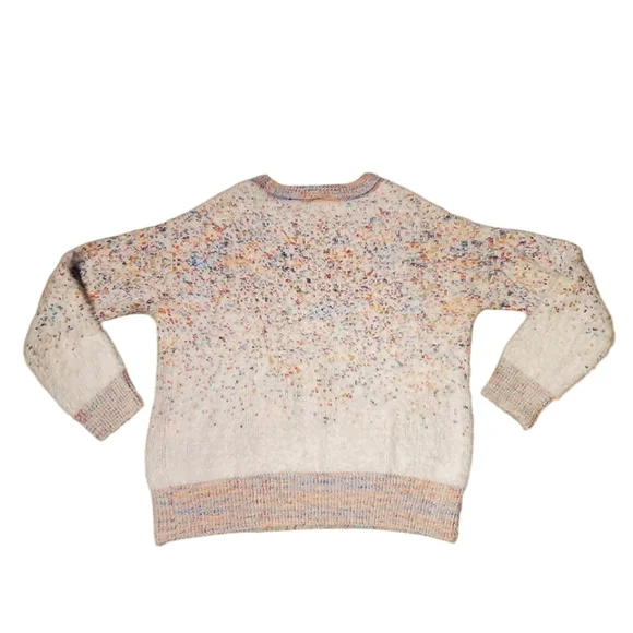 ModCloth Making a Fuzz Confetti Sweater Cozy Fuzzy Stretchy Colorful Rainbow - Picture 5 of 10